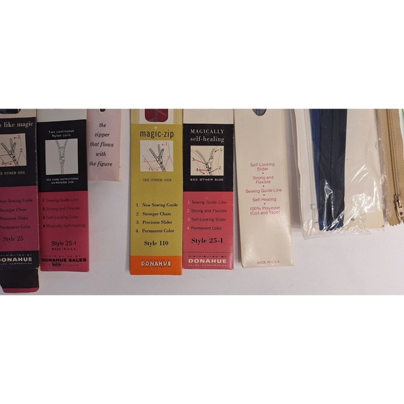 Lot of 12 Vtg Zippers 7 Inches Talon Coats And Clark - Picture 5 of 11